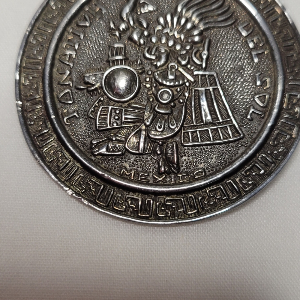 💢💢925 SILVER VINTAGE HECHO EN MÉXICO PENDANT - Picture 2 of 12